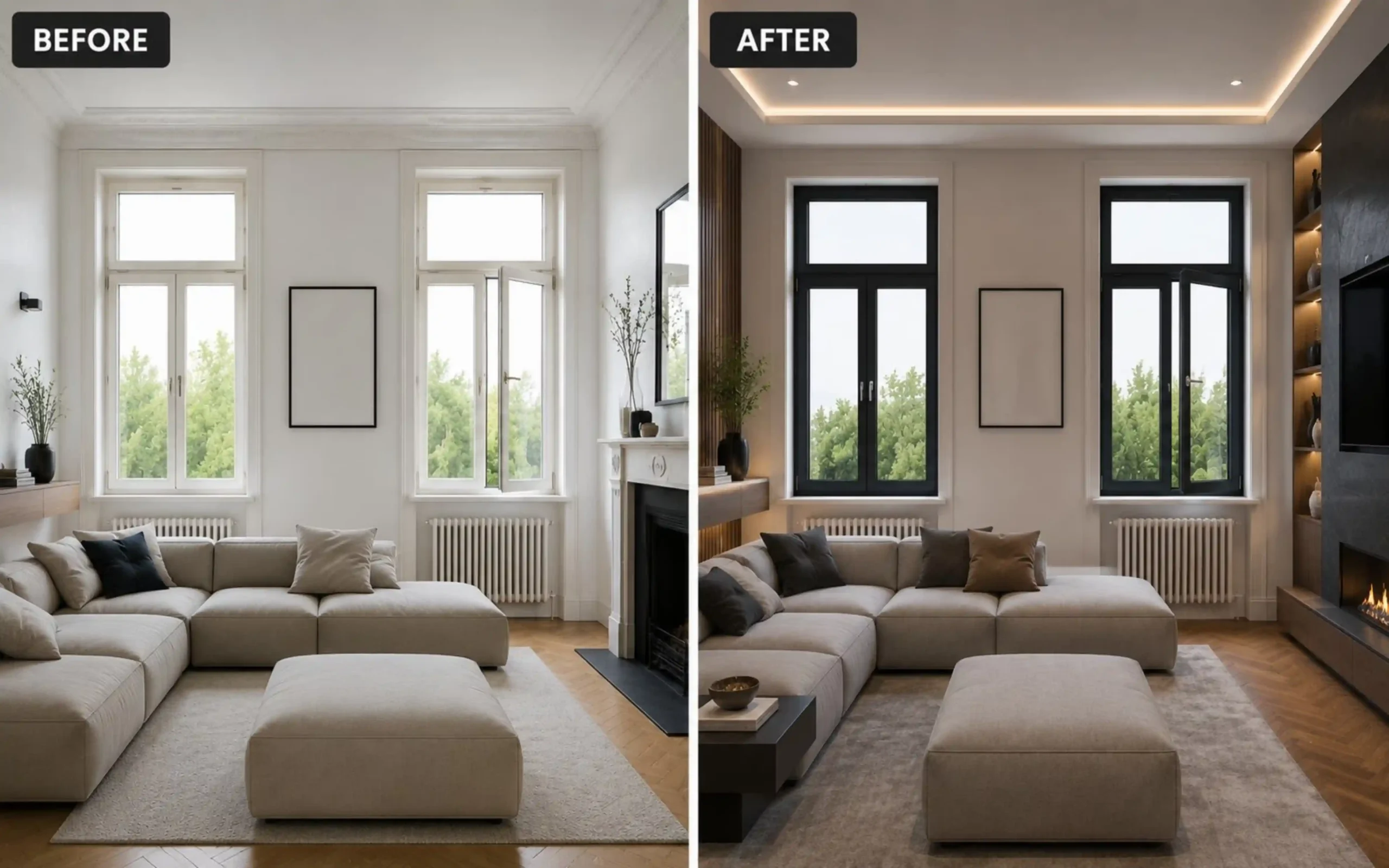real installations_ before and after