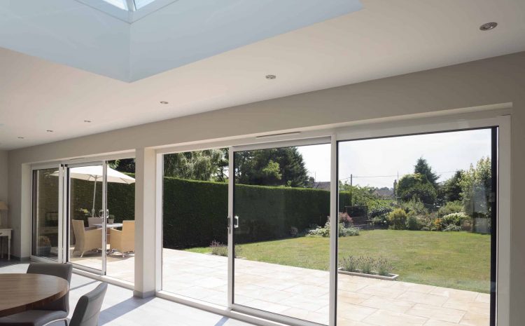 A skylight illuminates a spacious, sunlit extension.