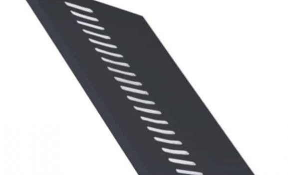 Black solar panel with visible ventilation slots.
