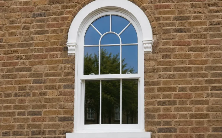 Flag and arched windows'